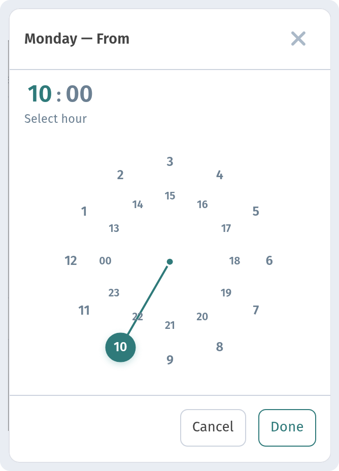 Wi-Fi, opening hours and contacts in your WebQRMenu menu