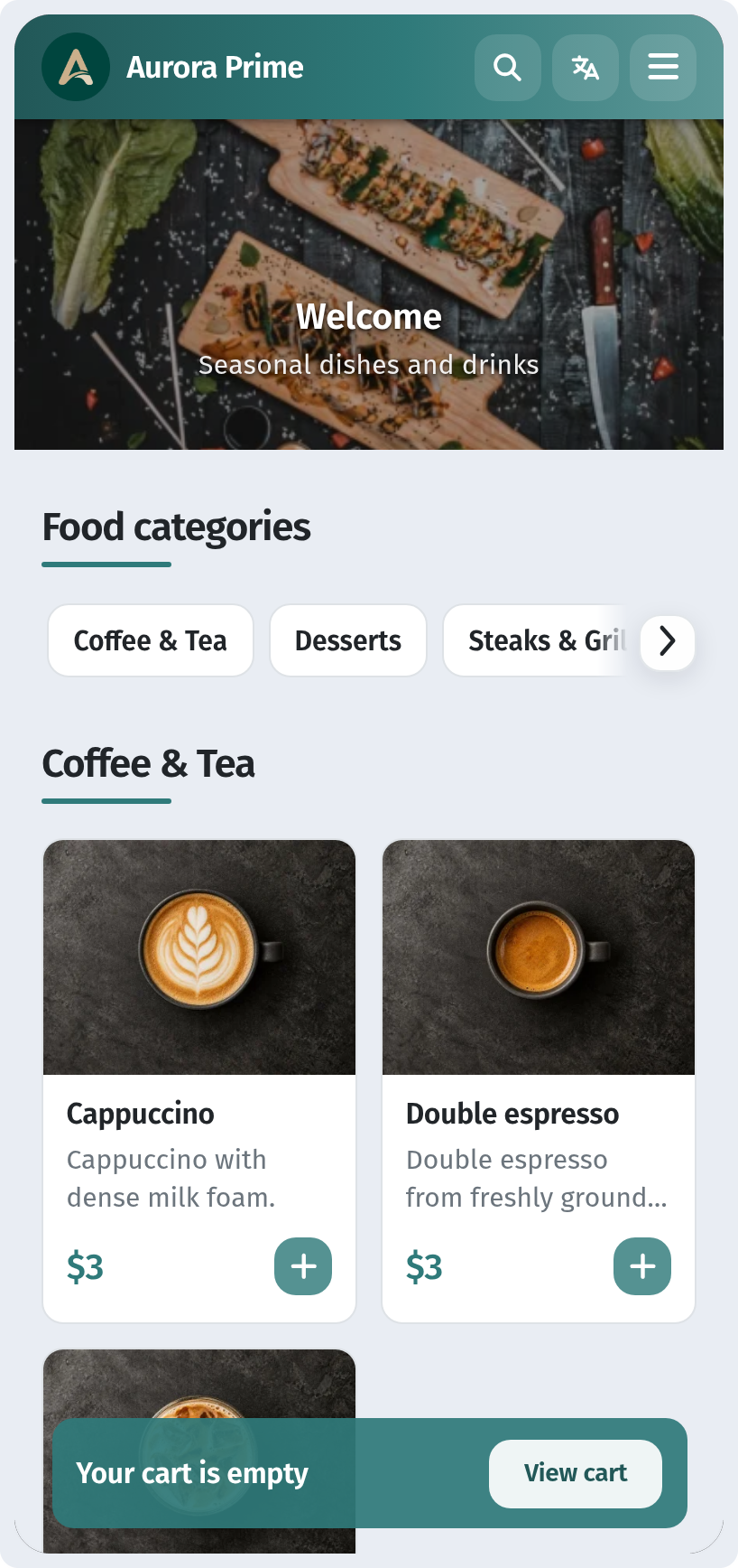 Wi-Fi, opening hours and contacts in your WebQRMenu menu