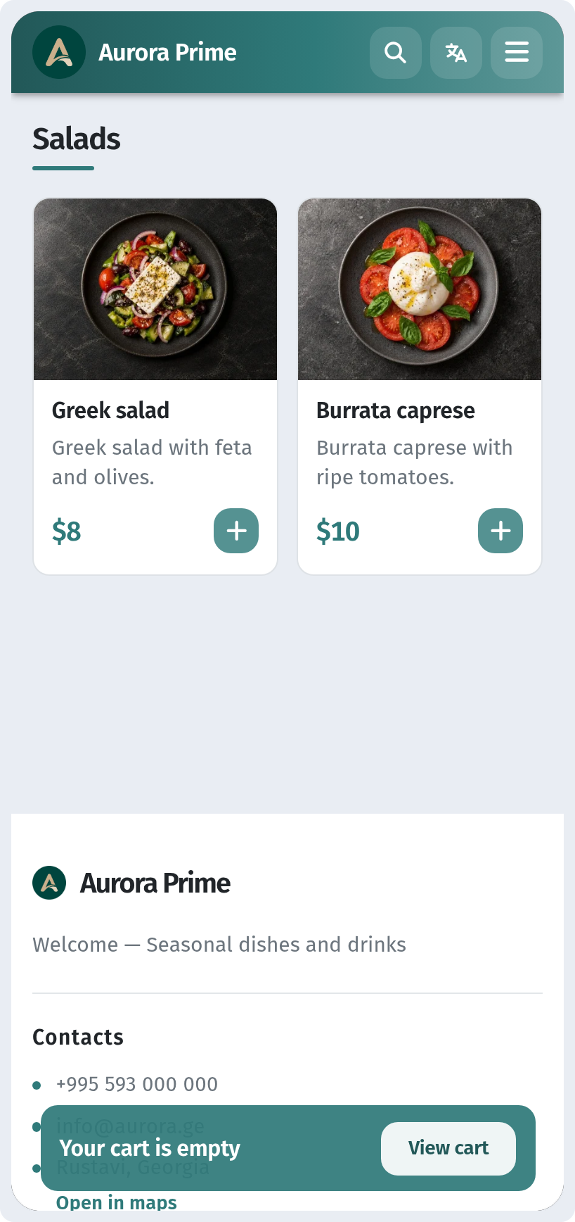 Where to place QR codes in a restaurant or cafe
