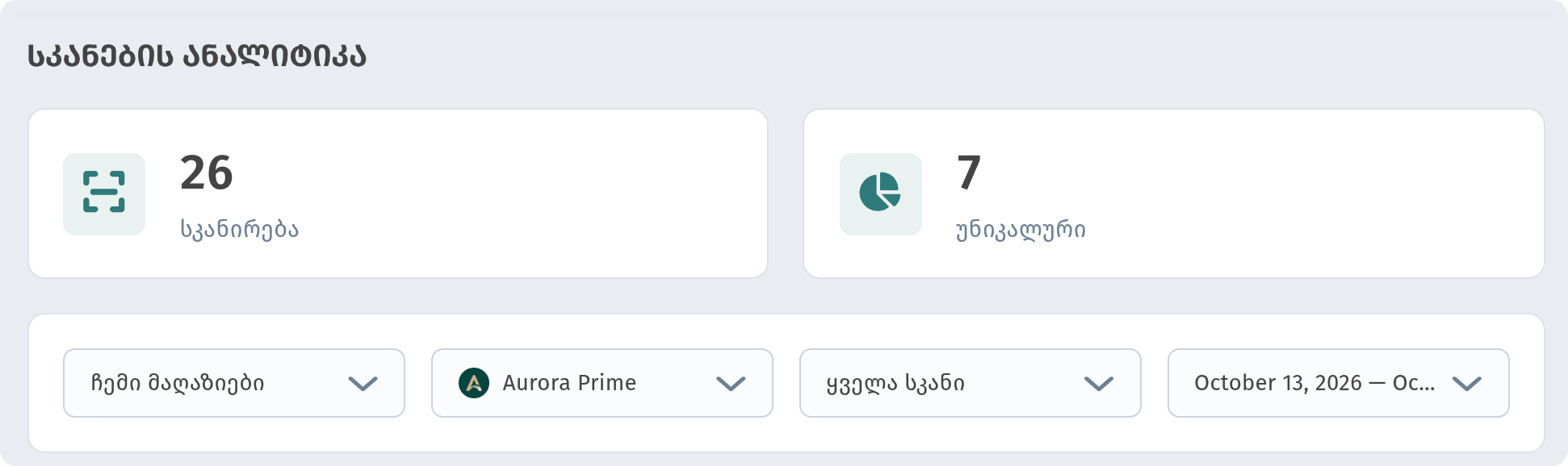 ანალიტიკა WebQRMenu-ში: QR-კოდების სკანირება, სტუმრები და შეკვეთები