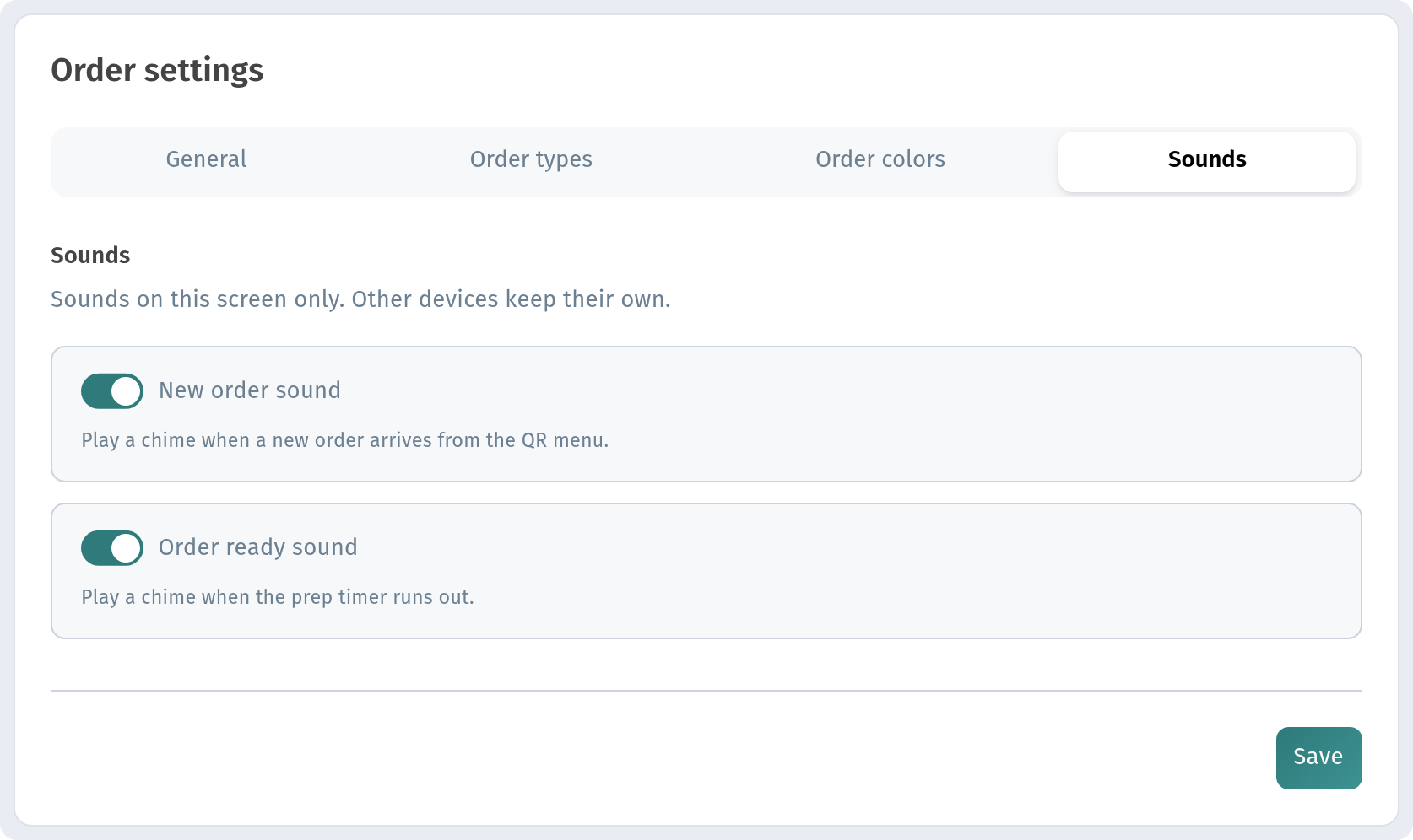 Kitchen line in WebQRMenu: the kitchen screen for QR orders