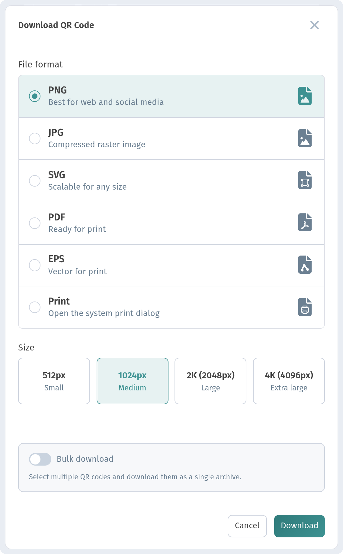 Tables and a separate QR code for every table in WebQRMenu
