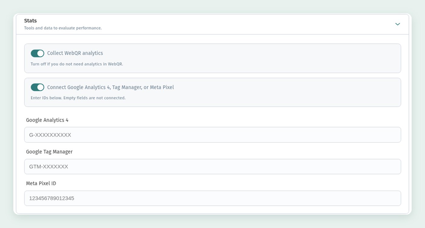 How to connect Google Analytics 4, Google Tag Manager and Meta Pixel to your WebQRMenu QR menu
