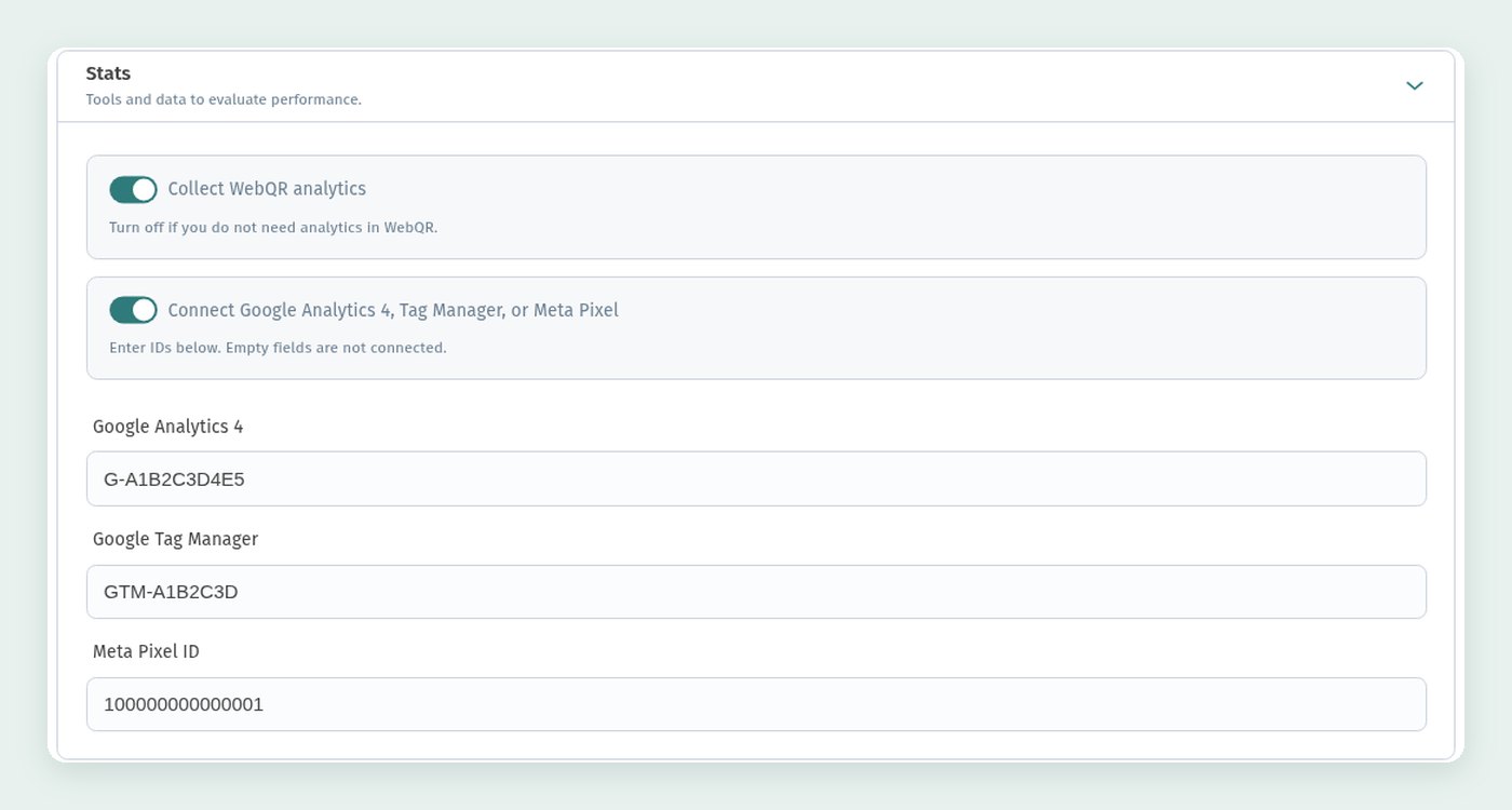 How to connect Google Analytics 4, Google Tag Manager and Meta Pixel to your WebQRMenu QR menu