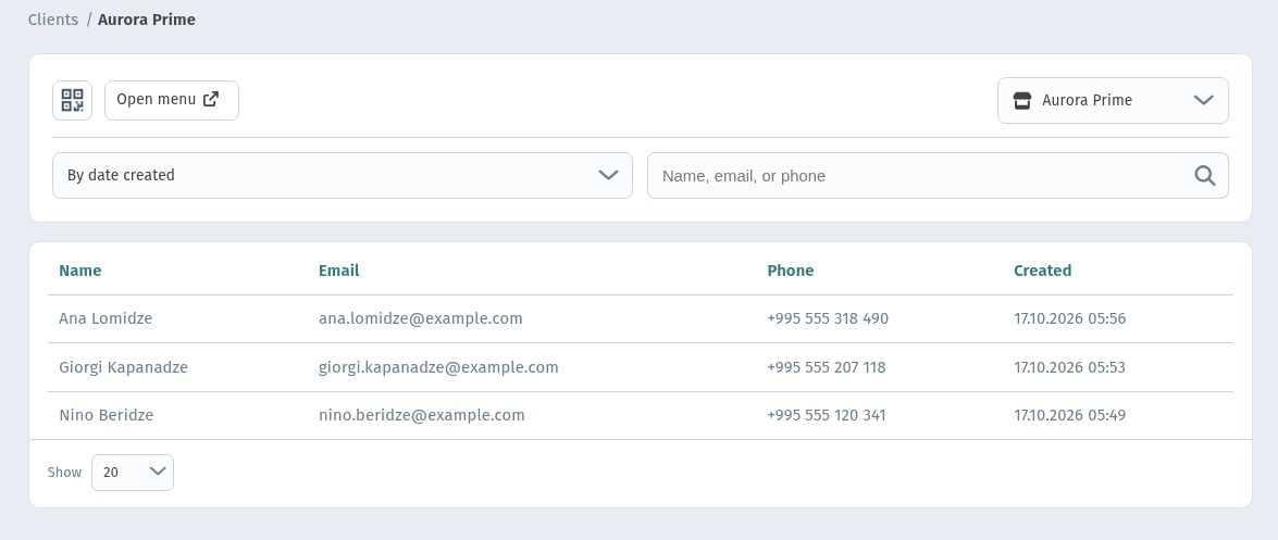 Guest Sign-Up and Your Client Base in WebQRMenu