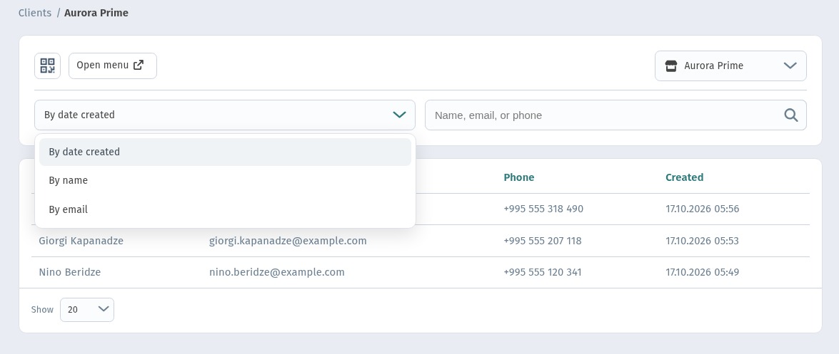 Guest Sign-Up and Your Client Base in WebQRMenu