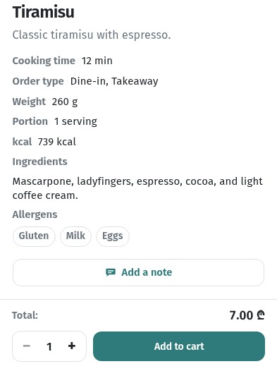 Updating your menu without reprinting: seasonal dishes, stop-list and price changes in WebQRMenu