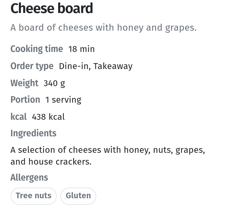 Allergens and diets: a menu that works for guests with restrictions (vegetarian, gluten-free, nuts and more)