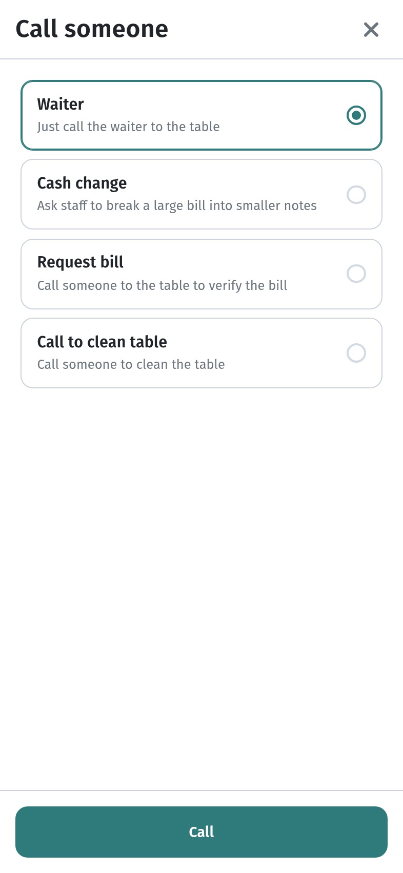 Table QR vs general menu link: what the guest sees