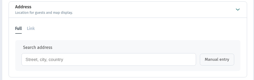 Show map on the menu page: address for guests in WebQRMenu