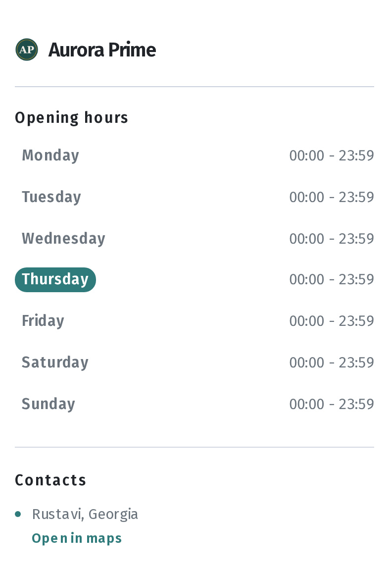 Show map on the menu page: address for guests in WebQRMenu