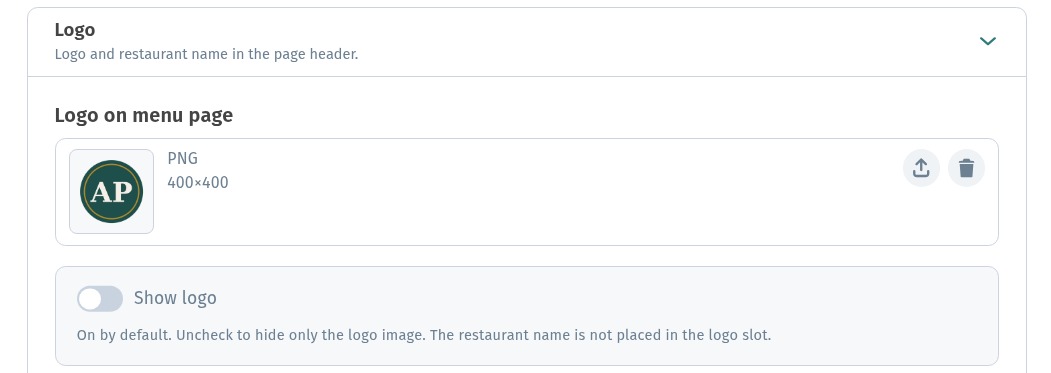 Phone preview and saving store settings in WebQRMenu